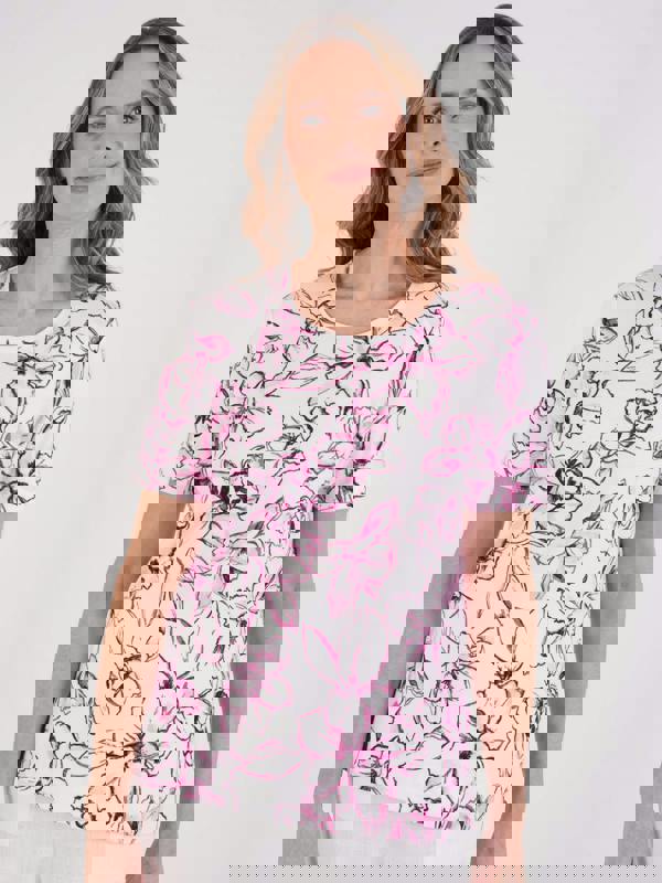 TIGI Sketch Orchid Print Top