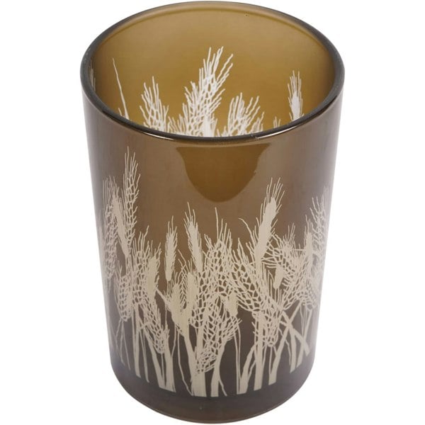 Libra Interiors Wheatfields Glass Candle Holder Large