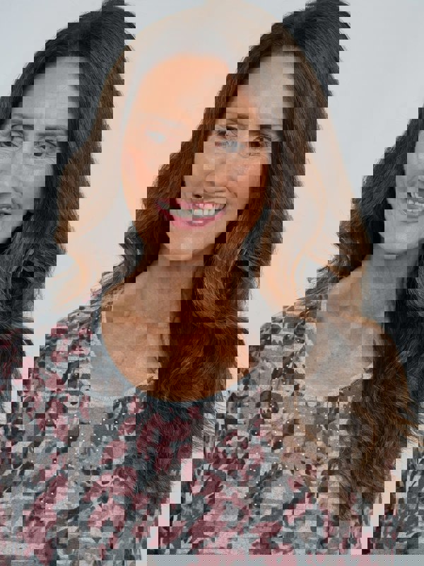 TIGI-Wear Stripe And Floral Border Print Top