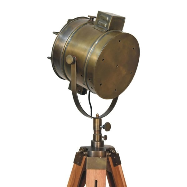 Artisan Furniture Caged Brass Spotlight Floor Lamp