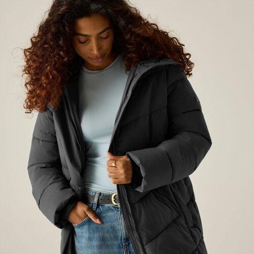 Regatta Womens/Ladies Eloria Long Length Padded Jacket - Iron