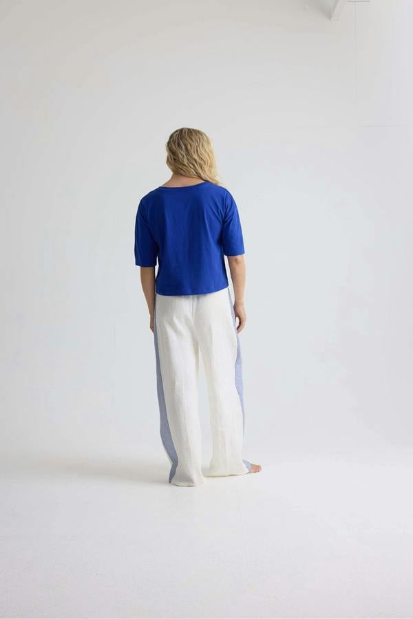 Pretty You London Relaxed Cotton T-Shirt In Bluing