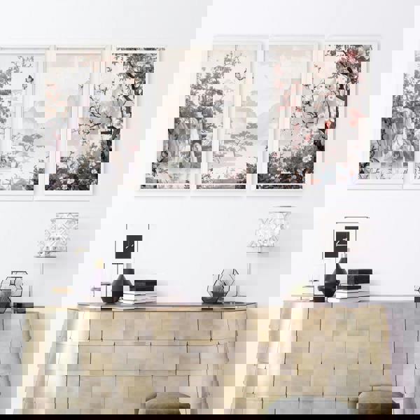 Living Room Picture Wall | Set of 3 Chinoiserie Wall art Prints