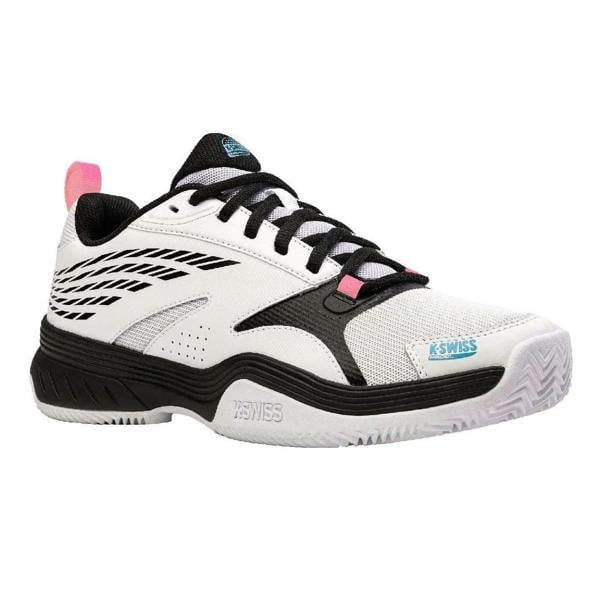 K-Swiss Mens SpeedEx Synthetic Leather Tennis Padel Shoes - Black/White