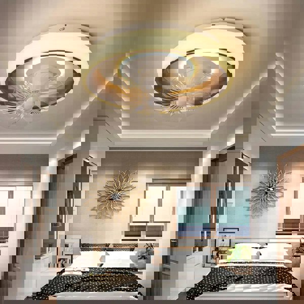 20inch Ceiling Mount LED Fan Light with 8 Blades Living and Home 