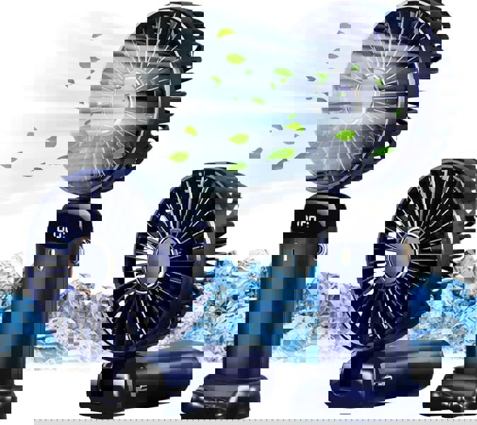 Dyzi 2-in-1 Portable Travel Mini USB-C Rechargeable Handheld & Table Fan