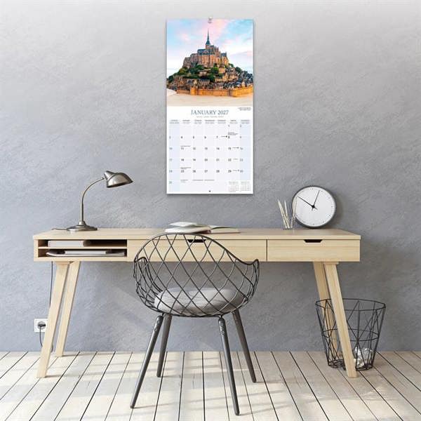 Europe Castles Calendar 2027, Wall Calendars, Month To View, Travel, Gift