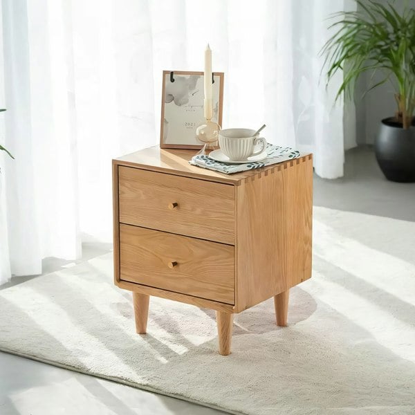 Waktravel Bedside Table, Solid Wood-Ritconcept-Rit Concept
