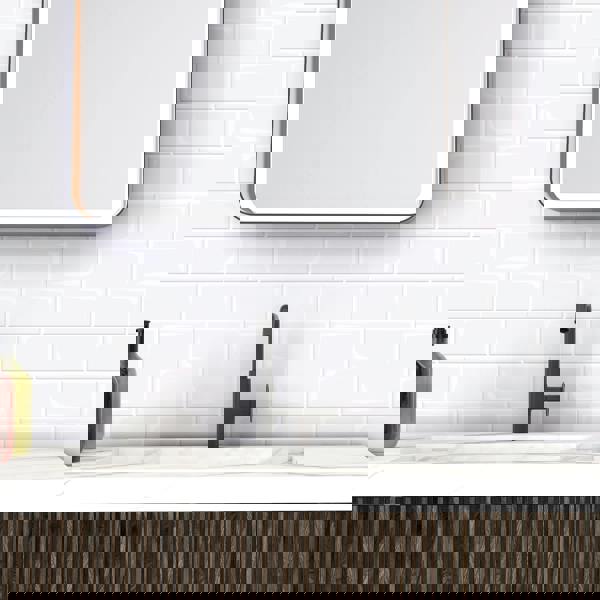 WT3D1808 - Pure White Glossy Subway Metro Classic Brick 3D Tile Sticker 30.5 x 15.4cm (12 x 6 in) - 20pcs in a pack