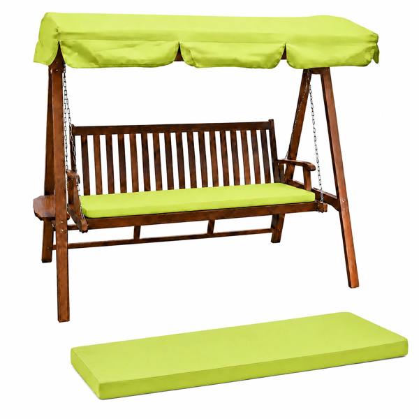 The Garden Marketplace Garden Bench Cushion – 3 Seater Swing Seat Pad with Removable Zipped Cover, 160 × 46 × 6 cm