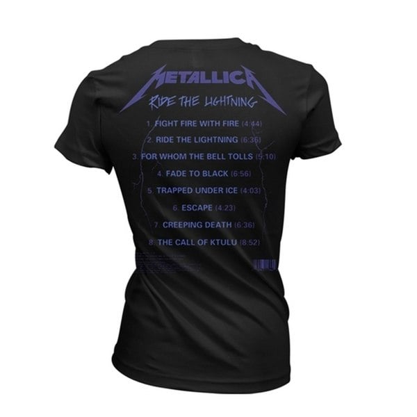 Metallica Womens Ride The Lightning Tracks T-Shirt - Black