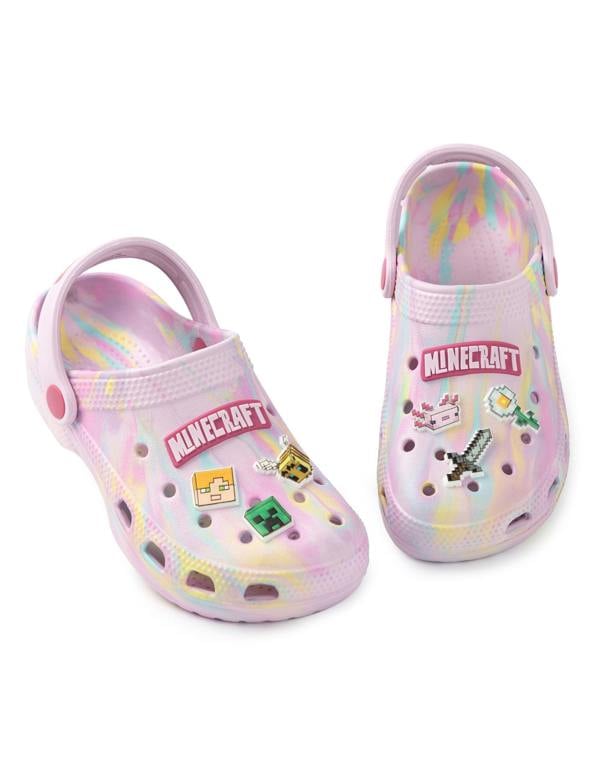 Minecraft Girls Purple Multi Character Clogs