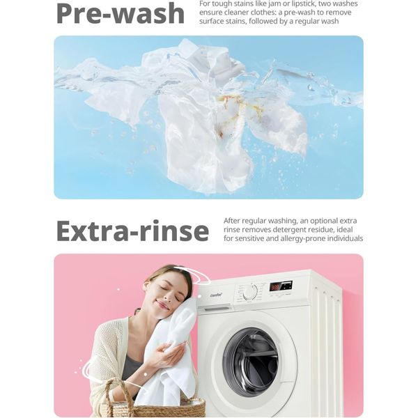 Comfee 9KG Load Freestanding Washing Machine 1400RPM Steam Wash