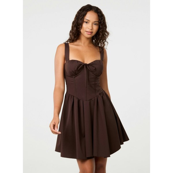 Pink Vanilla Bustier Skater Mini Dress
