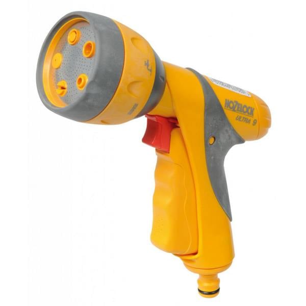 Hozelock Plus Hose Spray Gun - Yellow/Grey/Red - 