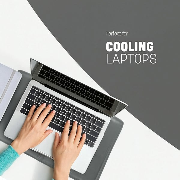 Generise Cooling Gel Laptop Mat - 40cm x 30cm- Grey