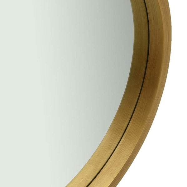 Berkfield Wall Mirror with Strap 50 cm Gold