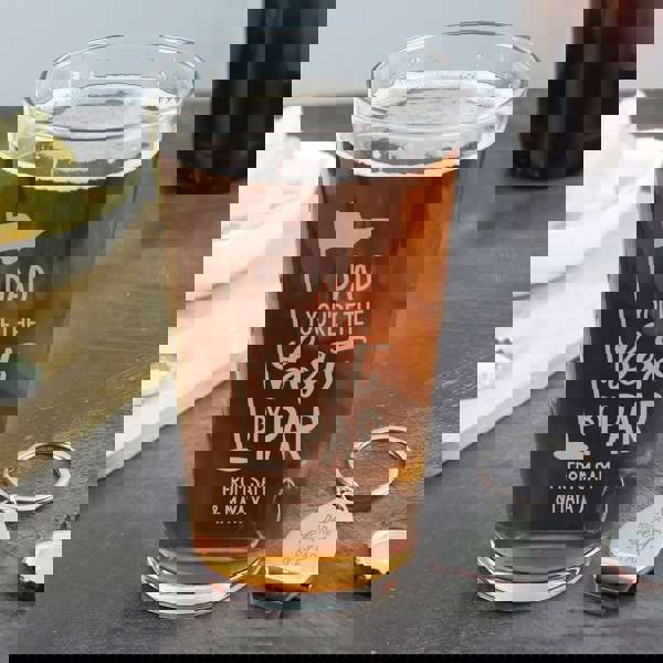 Personalised Memento Company Personalised By Par Pint Glass & Bottle Opener