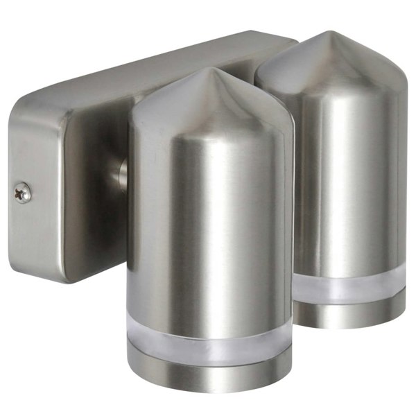 Berkfield LED Wall Lamp Stainless Steel Down with Cone Head