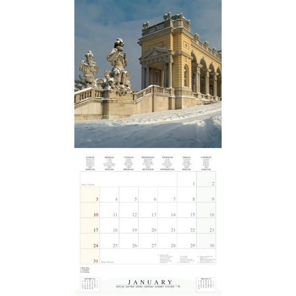 Europe Vienna Calendar 2027, Wall Calendars, Month To View, Travel, Gift