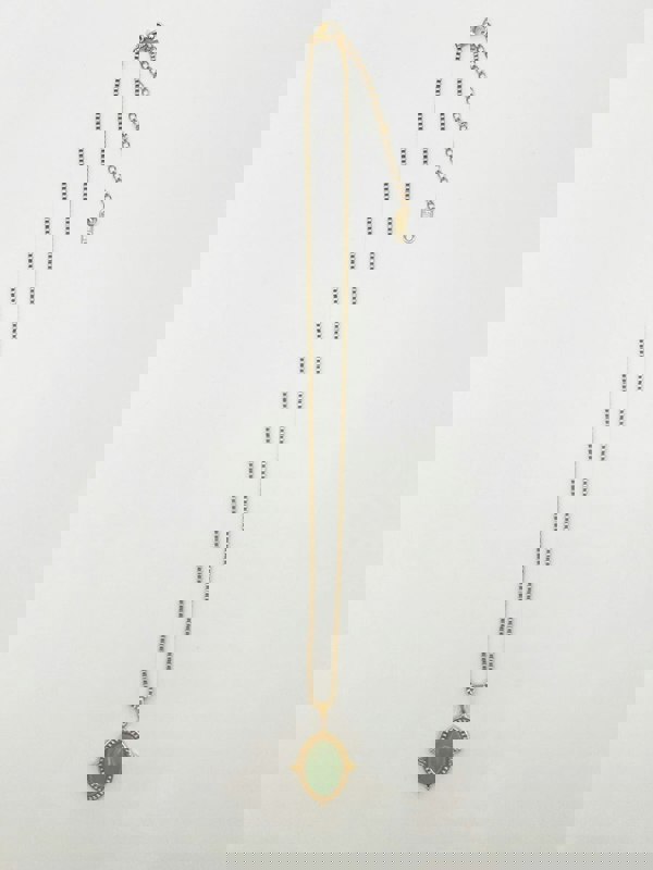 SVNX Green Stone Pendant Necklace - Gift Boxed