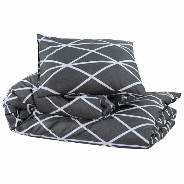 Berkfield Duvet Cover Set Grey 200x200 cm Cotton