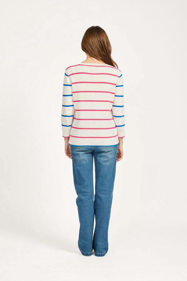 Mudflower Stripe Speckled Knit Jumper