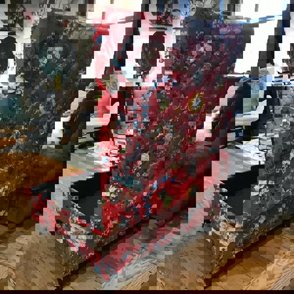 UK handmade luxury storage ottoman with buttoned design