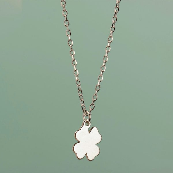 Four Leaf Clover Necklace - Sterling Silver - MYLEE London