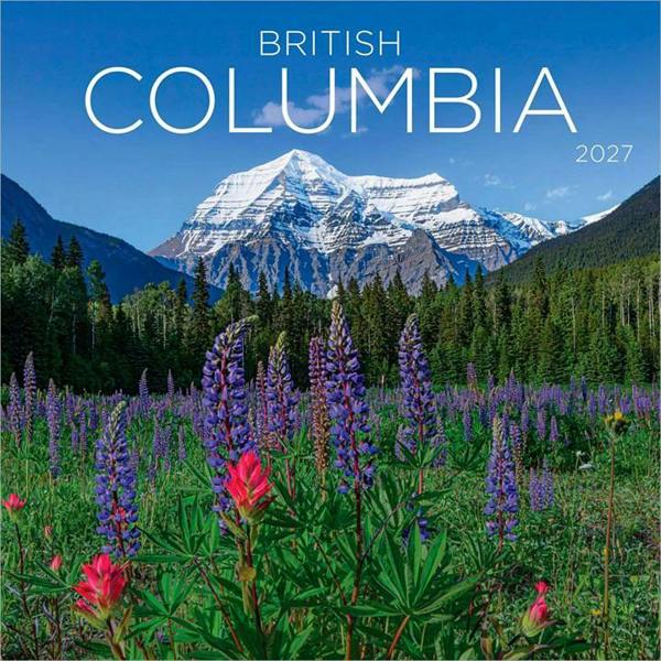 British Columbia Calendar 2027, Wall Calendars, Month To View, Travel, Gift