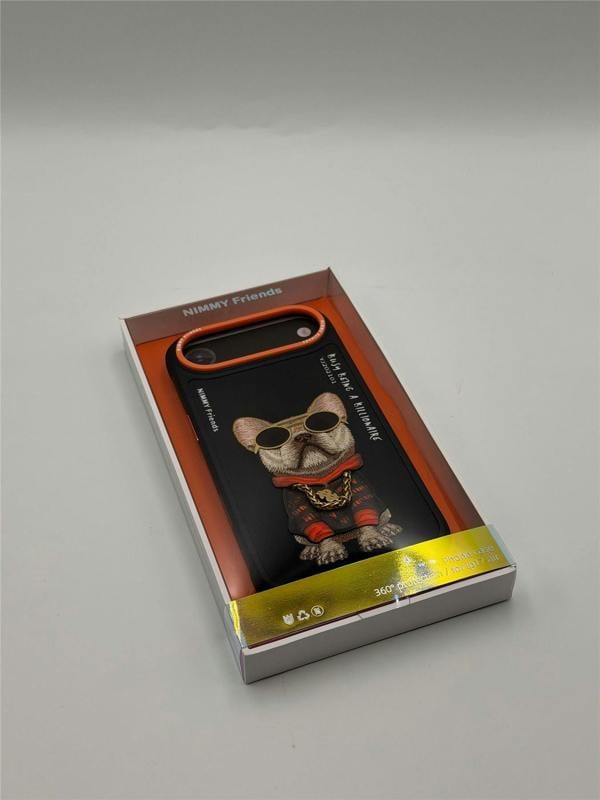 Nimmy Friends Nimmy Glasses Cool Dog Case with MagSafe for iPhone 17 Air 6.5" Black Orange - N-YJ-IP17-AIR-01