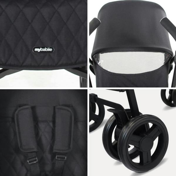 My Babiie MB01 Lightweight Stroller - Quilted Black