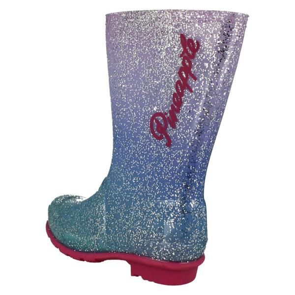Pineapple Girls Pineapple Glitter Wellington Boots X1272