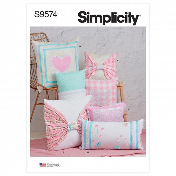 Simplicity Sewing Pattern 9574, Cushions OS (One Size Only) - Intermediate