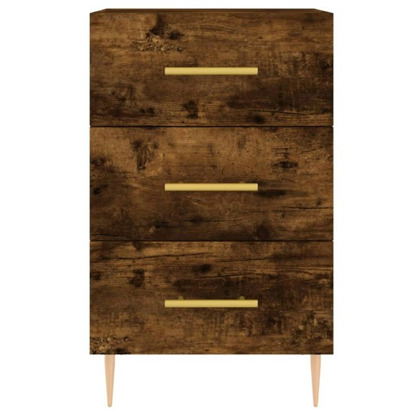 Berkfield Bedside Cabinet Smoked Oak 40x40x66 cm Engineered Wood