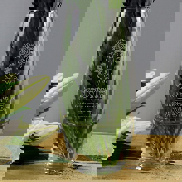 Personalised Memento Company Personalised November Birth Flower Bullet Vase