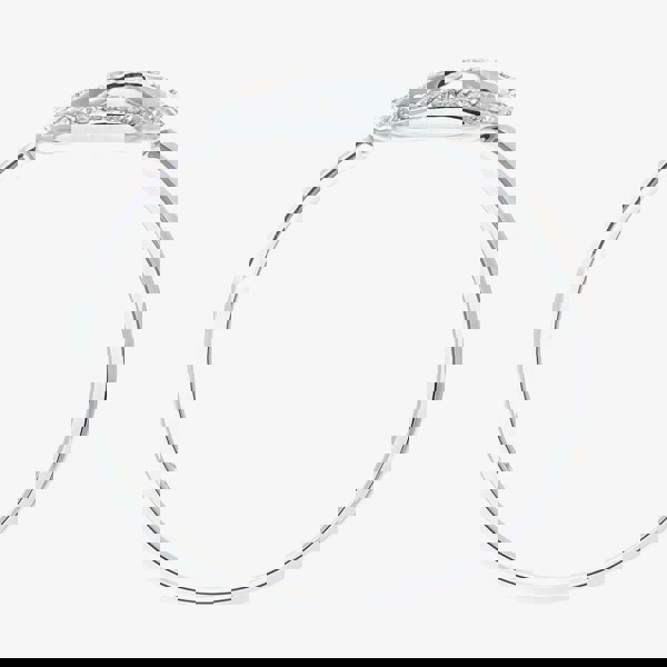 T. H. Baker 9ct White Gold Diamond Open Circle Ring DR1507W