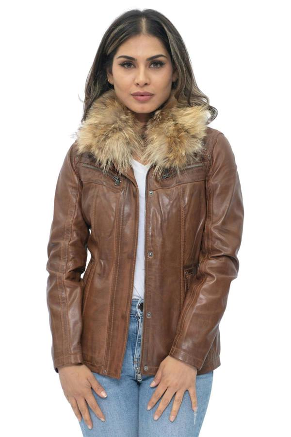 Infinity Leather Womens Leather Parker Jacket-Arvada