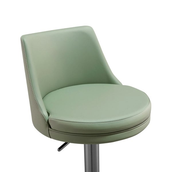 Furniture Edit Reagan Sea Foam Green and Silver Adjustable Bar Stool