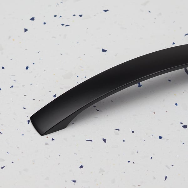 Handle & Home Matt Black Bridge Handle and Coordinating Knob