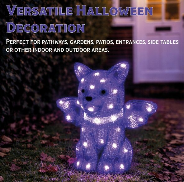Scotts of Stow Fxlab 50L Purple LED Bat Outdoor Halloween Decoration with 5m Lead Cable BS IP20 Transformer Timer 6 18H