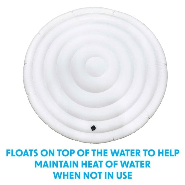 135cm Round Inflatable Heat Retaining Hot Tub Cover - Spa Water Lid Retention - LoopsDirect