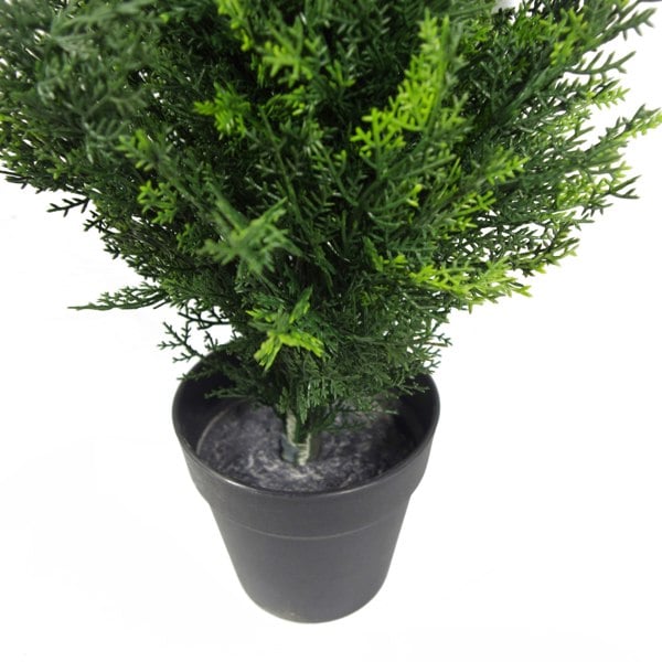 Leaf 60cm Pair of Artificial Cedar Cypress Topiary UV Resistant