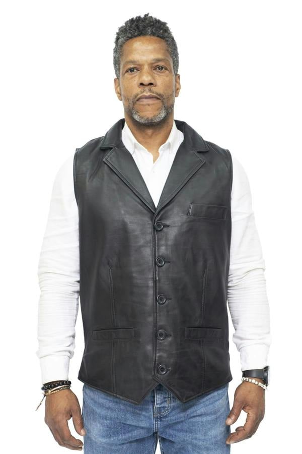 Infinity Leather Mens Smart Classic Leather Waistcoat-Bristol