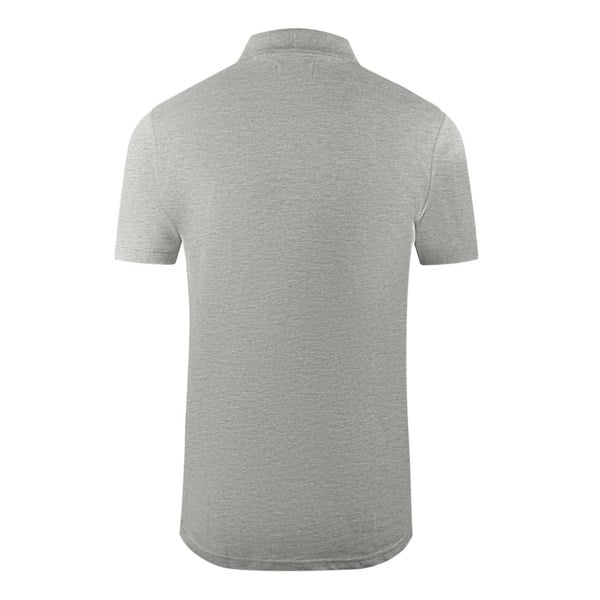 Aquascutum Brand Logo Plain Polo Shirt - Grey