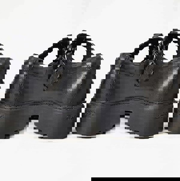 GEOX J CASEY GIRL Kids Leather Ballerina Black