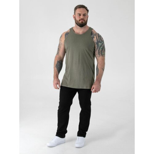 Duke Mens D555 Fabio 2 Kingsize Tank Top - Khaki - 6XL - Khaki - 100% Cotton