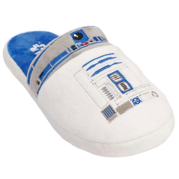 Star Wars Mens R2-D2 Slippers - Blue/White/Grey