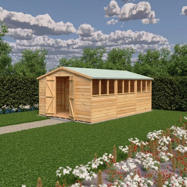 Shire Overlap Double Door 10x15 Economy Storage Shed