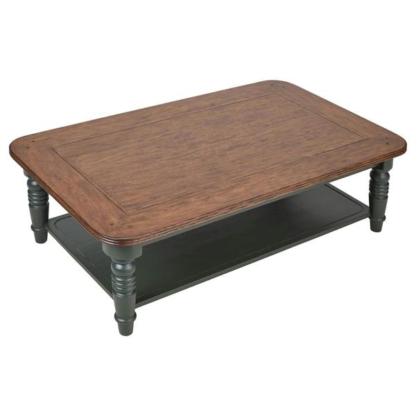 Statement Furniture Queensbury Coffee Table with Oak Top and Shelf